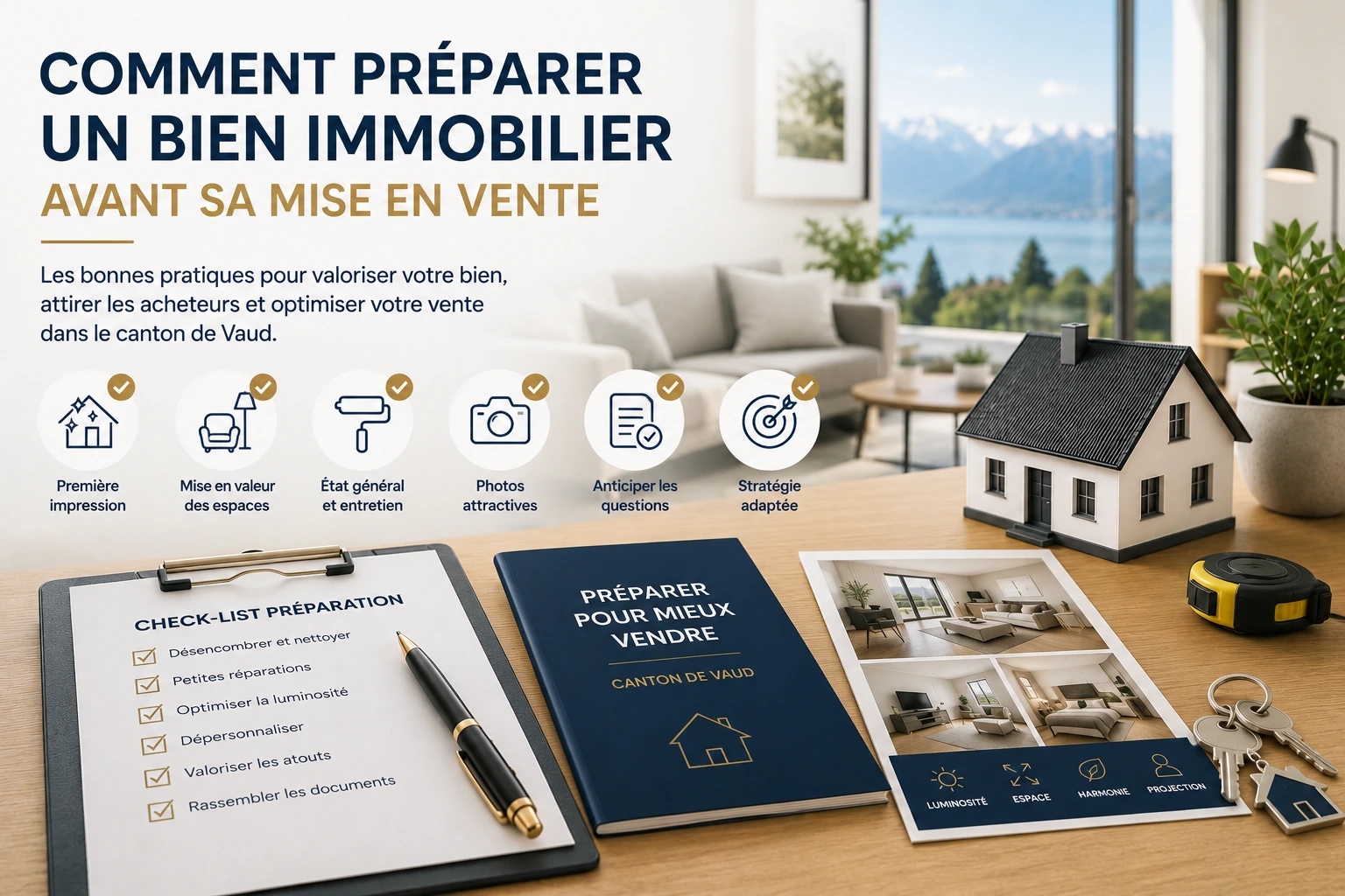 Comment préparer un bien immobilier avant sa mise en vente dans le canton de Vaud ? Étapes clés pour optimiser l’intérêt des acheteurs et la vente.