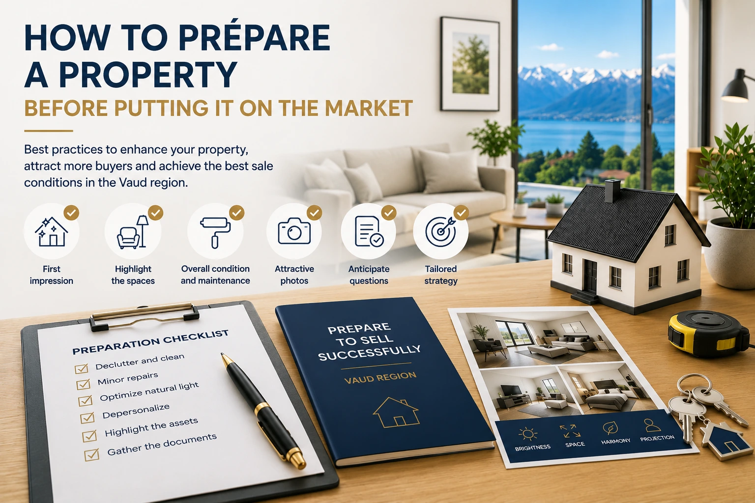 How do you prepare a property for sale in the Canton of Vaud? Key steps to maximize buyer interest and facilitate the sale. 